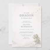 Sweet Little Dragon Baby Shower Invitation (Devant)