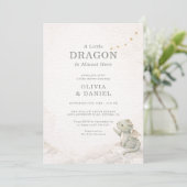Sweet Little Dragon Couples Baby Shower Invitation (Debout devant)