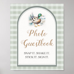 Sweet Little Duckling Baby shower Foto Guestbook Poster