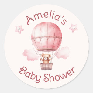 Sweet Little Girl On The Way Baby shower Ronde Sticker