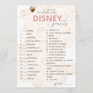 Sweet Little Honey Baby Shower Disney Parent Game Notitiekaartje