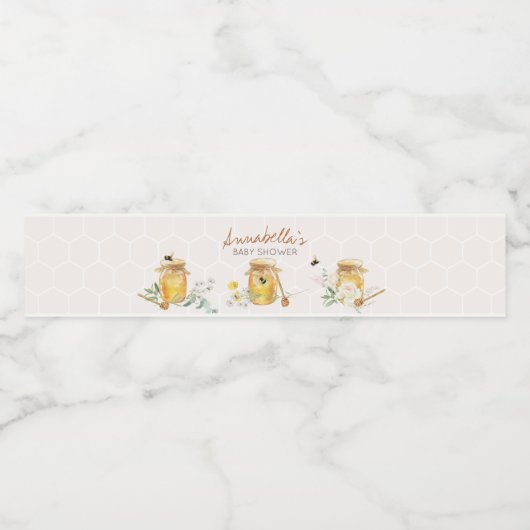 Sweet Little Honey Baby shower Waterfles Etiket (Enkel label)