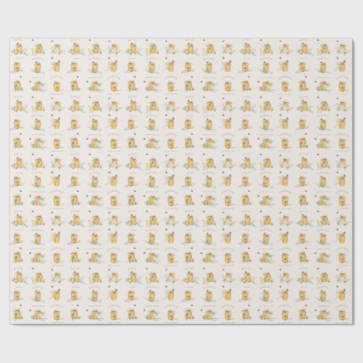Sweet Little Honey Baby shower Welkomstbord Cadeaupapier (Vlak)