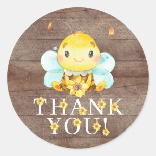 Sweet Little Honey Bee Dank je voor de klassieke R Ronde Sticker