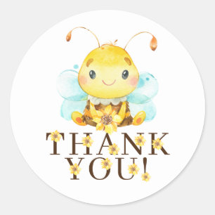 Sweet Little Honey Bee Dank je wel  Ronde Sticker