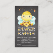 Sweet Little Honey Bee Diaper Raffle Ticket Informatiekaartje (Voorkant)