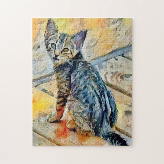 Sweet Little Kitten Cat Puzzle Legpuzzel (Verticaal)