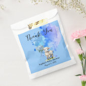 Sweet Little Lamb Blue Hydrangea Balloon Bedankzakje (Gezegeld)