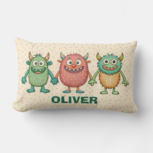 Sweet Little Monsters gepersonaliseerd Kussen (Voorkant)