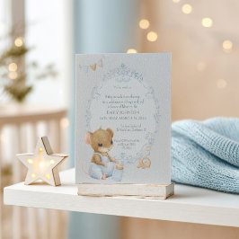 Sweet Little Mouse Baby Shower Invitation Kaart