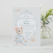 Sweet Little Mouse Birthday Invitation (Debout devant)