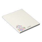 Sweet Little Mouse Floral Notitieblok Jouw naam (Schuin)