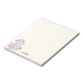 Sweet Little Mouse Floral Notitieblok Jouw naam (Gedraaid)