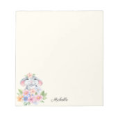 Sweet Little Mouse Floral Notitieblok Jouw naam (Voorkant)