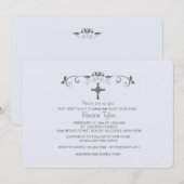 Sweet Little One Bleu Invitation religieuse (Devant / Derrière)