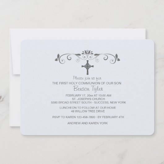 Sweet Little One Blue Religitation Kaart (Voorkant)