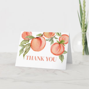 Sweet Little Peach Baby shower Bedankkaart
