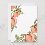 Sweet Little Peach Baby shower Kaart (Achterkant)