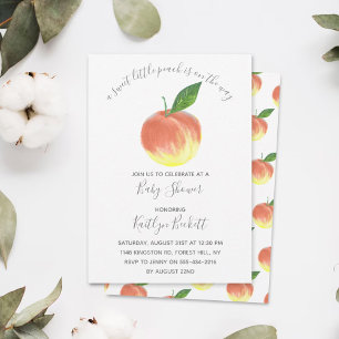 Sweet Little Peach Baby shower Kaart