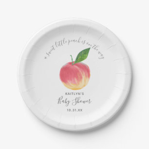Sweet Little Peach Baby shower Papieren Bordje