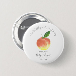 Sweet Little Peach Baby shower Ronde Button 5,7 Cm