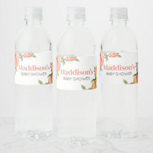 Sweet Little Peach Baby shower Waterfles Etiket