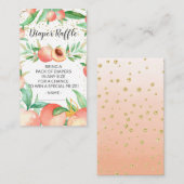 Sweet Little Peach Luier Raffle Ticket Informatiekaartje (Voorkant / Achterkant)