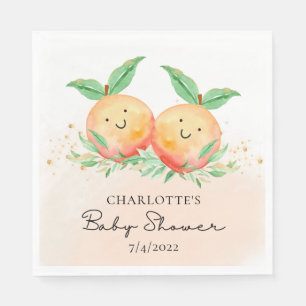 Sweet Little Peaches Twins Napkins Servet