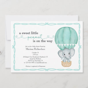 Sweet Little Peanut Genderneutraal Baby shower Kaart