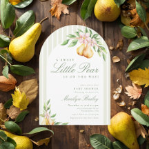 Sweet Little Pear Stripe Pastelgroen Baby shower