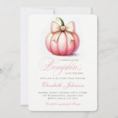 Sweet Little Pink Pumpkin Baby shower Uitnodiging (Voorkant)