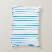 Sweet Little Prince Blue White Stripes Naam Accent Kussen (Achterkant (Verticaal))