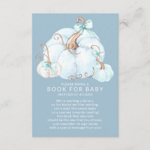Sweet Little Pumpkin Baby shower Boek voor Baby Informatiekaartje