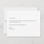 Sweet Little Pumpkin Baby shower Dank u wel Bedankkaart (Achterkant)