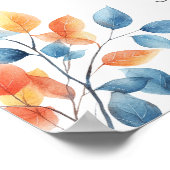 Sweet Little Pumpkin Blue Baby shower Welkomstbord Poster (Hoek)