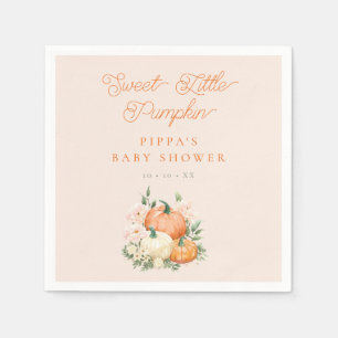 Sweet Little Pumpkin Roze & Oranje Baby shower Servet