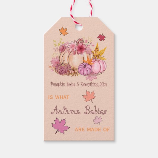 Sweet Little Pumpking Hallo Kruiden & Nice Roze He Cadeaulabel (Voorkant)
