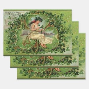 Sweet Little Shamrock Inpakpapier Vel