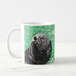 Sweet Little Zee Otter Painting Koffiemok