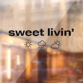 Sweet Livin' Window Cling Raamsticker (Vel 2)
