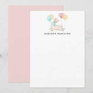 Sweet Llama Persoonlijke schrijfbenodigdheden Notitiekaartje