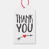 Sweet Love and Arrow Wedding Bedankt Gift Label Cadeaulabel (Voorkant)