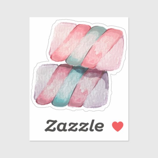 Sweet Love Candy Marshmallow Sticker (Feuille)