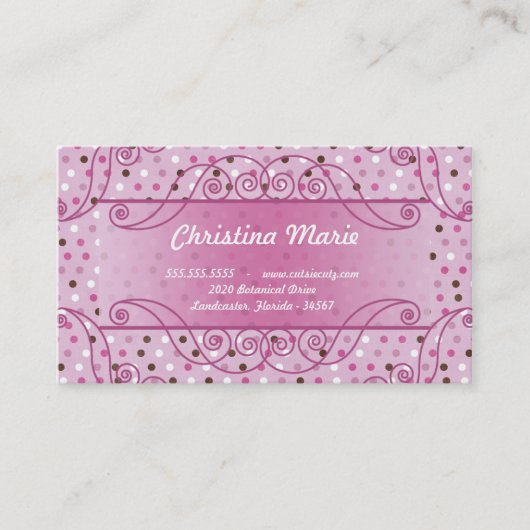 Sweet Love Cartes de visite (Devant)