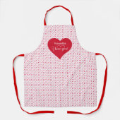 Sweet Love Hearts Personalized Gift for Husband Schort (Voorkant)