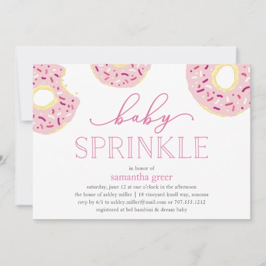 Sweet Love | Invitation à l'aspersion de bébé (Devant)