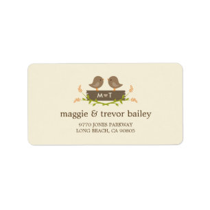 Sweet Love Mariage Étiquettes de adresse