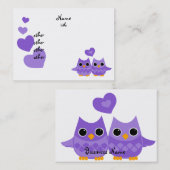 Sweet Love Owls Visitekaartje (Voorkant / Achterkant)