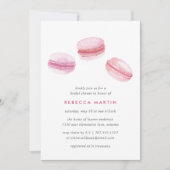 Sweet Love | Pink Macaron Invitation à la douche n (Devant)