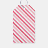 Sweet Love Pink Stripes Pattern Wedding Gift Label Cadeaulabel (Achterkant)